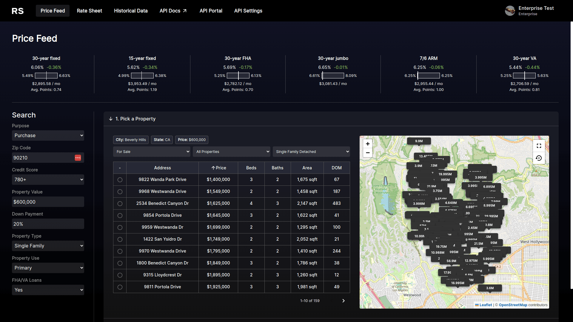 RateSpot - Price Feed